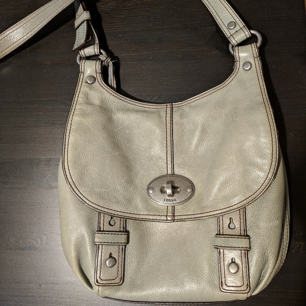 Green Fossil Crossbody Purse